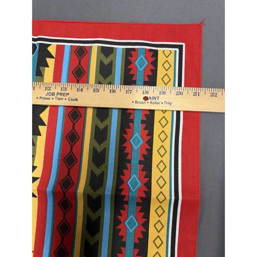 Hav-a-Hank Southwest Aztec Theme Bandana Red Made in USA Pack of 3